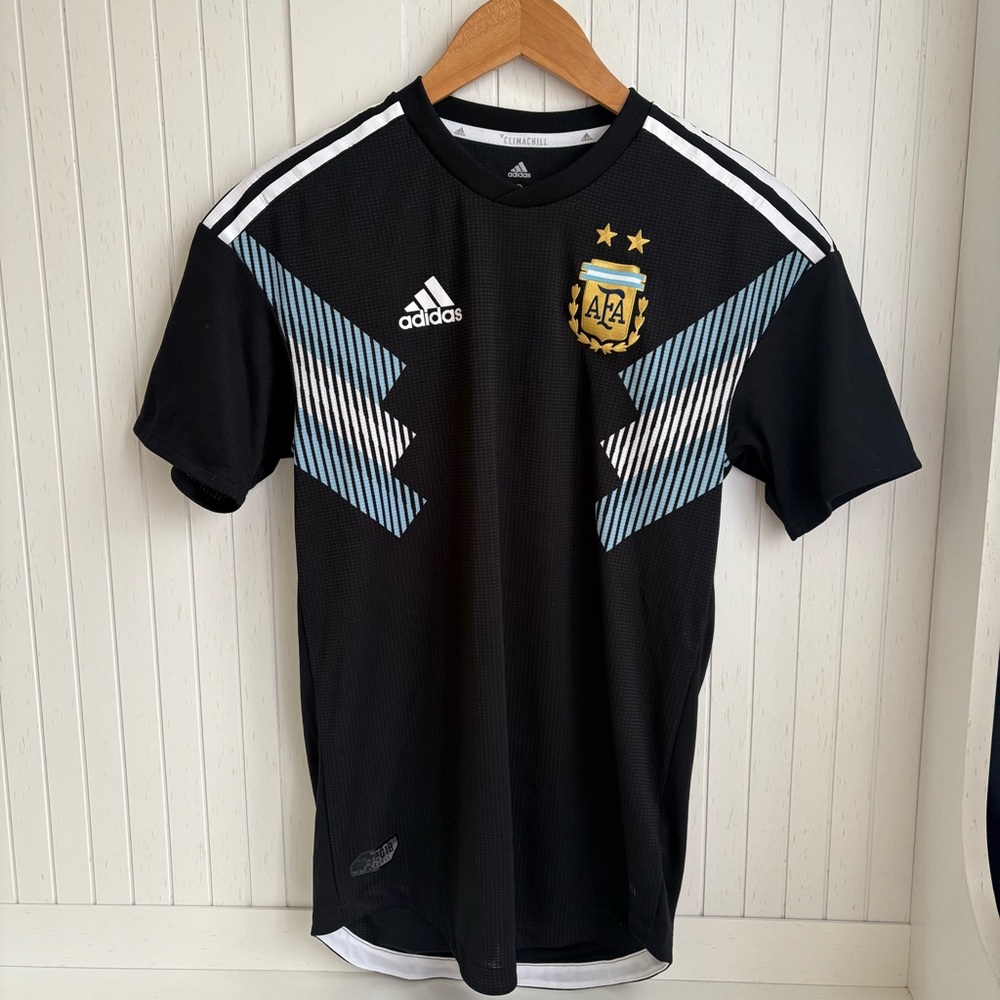 Adidas Argentina Black Jersey with Blue and White Accents